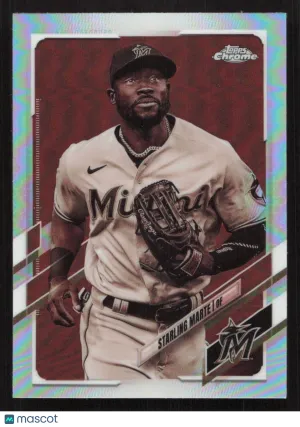 2021 Topps Chrome Starling Marte #160 Sepia Refractor