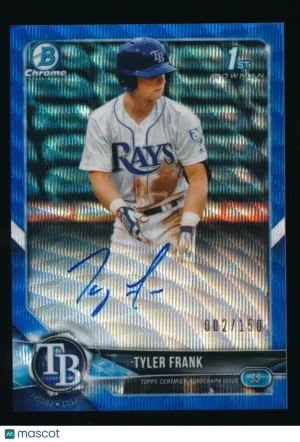2018 Bowman Chrome Tyler Frank Blue Wave Parallel/Variety Rookie SGC