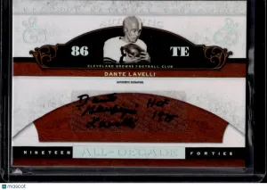 2007 Playoff National Treasures Dante Lavelli #AD-DL /99