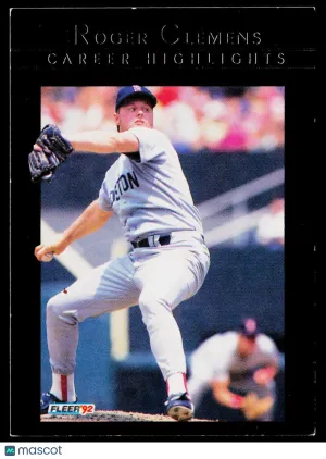 1992 Fleer Roger Clemens Career Highlights Roger Clemens #6