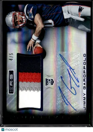 Jimmy Garoppolo 2014 Panini Rookies and Stars Football Patch RC Auto /5 New England Patriots