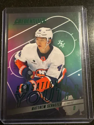 Matthew Schaefer Rookie Credentials Sensational Youth /99