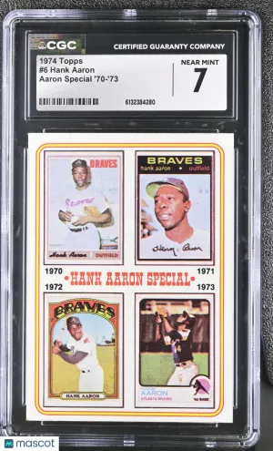 1974 Topps Hank Aaron Aaron Special '70-'73 #6 CGC 7 Atlanta Braves