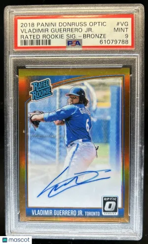 2018 Donruss Optic Vladimir Guerrero Jr. Prospect Bronze Auto #RPS-VG PSA 9