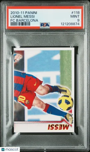 2010-11 Panini FC Barcelona Lionel Messi #118 PSA 9 FC Barcelona