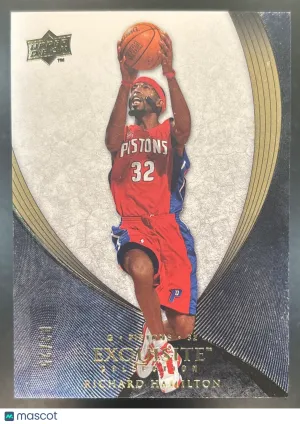 Exquisite Collection Richard Hamilton Base Gold #42 Detroit Pistons