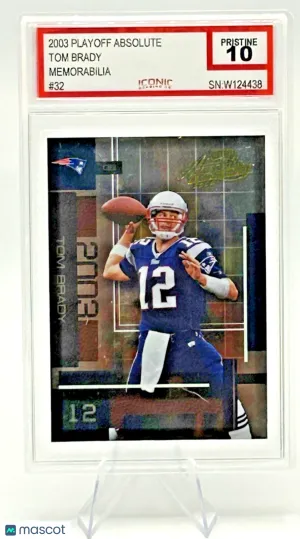 2003 Playoff Absolute Memorabilia Tom Brady #32 Iconic Pristine 10 Patriots
