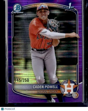 2025 Bowman Chrome Caden Powell #BCP-212 Purple Refractor /250 1st Bowman