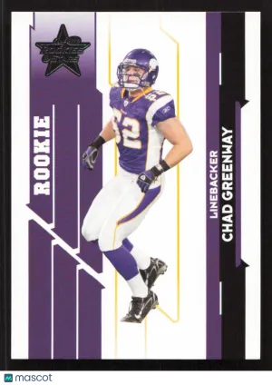 2006 Leaf Rookies & Stars Chad Greenway #248 SN,RC