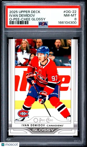2025/26 O-Pee-Chee Glossy Ivan Demidov #OG-22 Rookie PSA 8