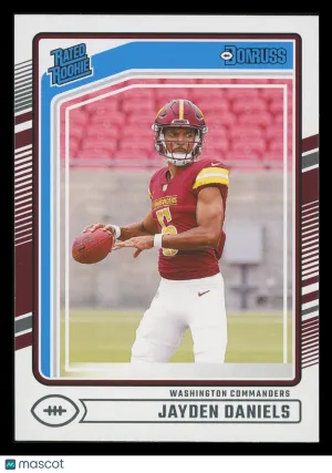 Jayden Daniels 2024 Panini Donruss Rated Rookie RC #389 Washington Commanders