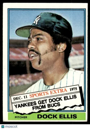 1976 Traded Baseball Dock Ellis #528T