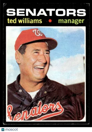 1971 Baseball Card Ted Williams #380