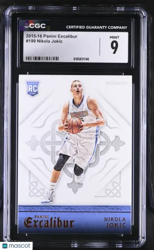 2015-16 Panini Excalibur Nikola Jokic Rookie #199 CGC 9 Denver Nuggets