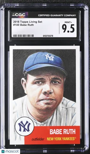 2018 Topps Living Set Babe Ruth #100 CGC 9.5 New York Yankees