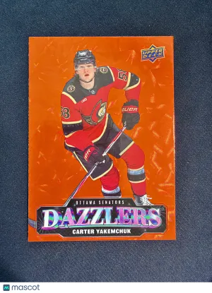 2026-27 Upper Deck Series 1 Carter Yakemchuk #DZ-45 Dazzlers Orange RC
