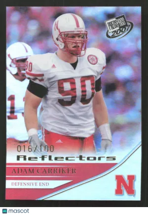 2007 Press Pass Adam Carriker #47 Reflectors Proof SN
