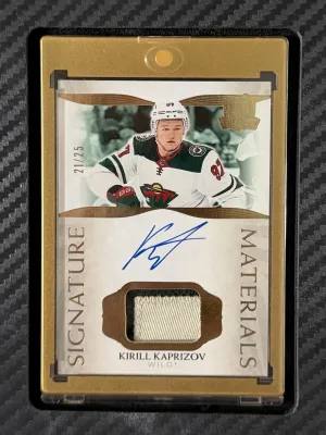 21-22 UD The Cup Signature Materials Kirill Kaprizov /25