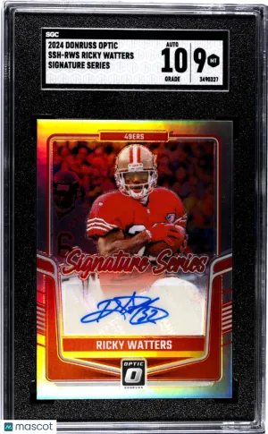 2024 Donruss Optic Ricky Watters SIG. Series #SSH-RWS SGC 9 San Francisco 49ers