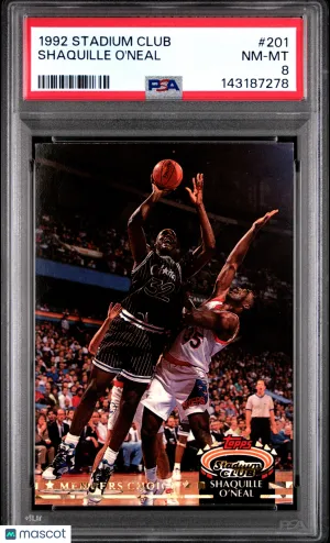 1992 Stadium Club Shaquille O'Neal #201 PSA 8