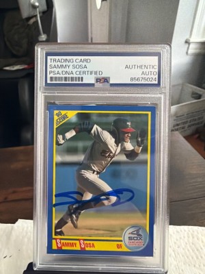1990 Score #558 Sammy Sosa PSA Authentic