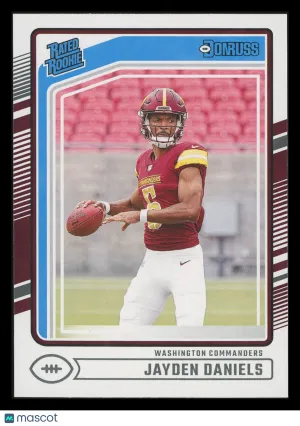 Jayden Daniels 2024 Panini Donruss Rated Rookie RC #389 Washington Commanders