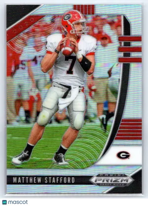 2020 Panini Prizm Draft Picks Matthew Stafford #72 Prizm Silver Georgia Bulldogs
