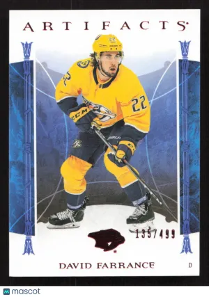 2022-23 Upper Deck Artifacts David Farrance #24 Ruby SN
