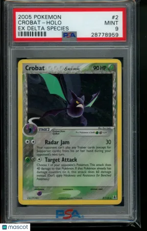 2005 Pokemon EX Delta Species Crobat Delta Species #2 PSA 9