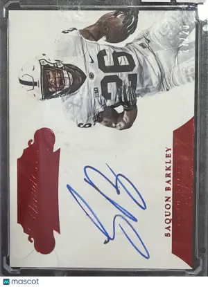 2018 Panini Flawless Collegiate Saquon Barkley #106 Ruby /20