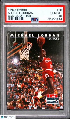 1992 Skybox Usa Basketball Michael Jordan #38 Chicago Bulls PSA 10