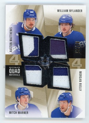 2024-25 Ultimate Collection Auston Matthews William Nylander Mitch Marner Morgan Rielly Quad Materials 2/25
