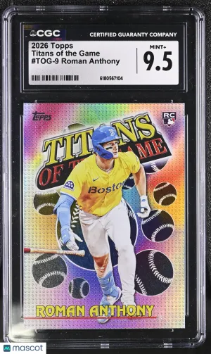 2026 Topps Roman Anthony Rookie Titans of the Game #TOG-9 CGC 9.5 Boston Red Sox