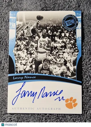 2007 Press Pass Legends Basketball Larry Nance Auto Clemson Tigers Basketball Card