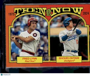 2024 Topps Heritage Then and Now Shohei Ohtani Fred Lynn #TAN-8