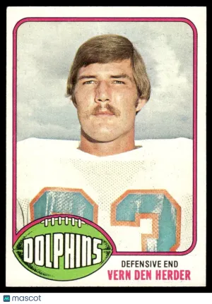 1976 Football Card Vern Den Herder #15