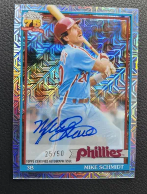 MIKE SCHMIDT TOPPS CHROME AUTO /50