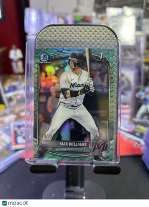 2025 Bowman Draft Chrome Max Williams Green Lunar Crater Refractor 013/125 Miami Marlins