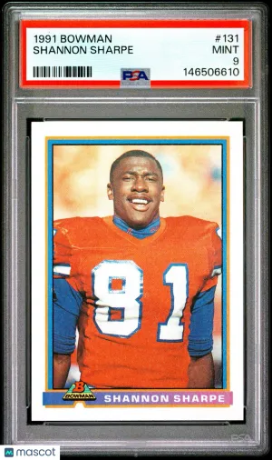 1991 Bowman Shannon Sharpe #131 [Base] Base Set PSA 9
