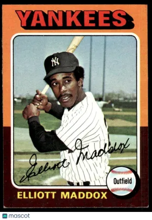1975 Baseball Card Elliott Maddox #113