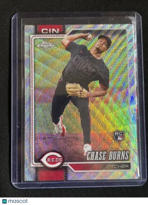 2026 Topps Chrome Chase Burns #134 Silver Wave Refractor RC