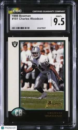 1998 Bowman Charles Woodson Rookie #181 CGC 9.5 Oakland Raiders
