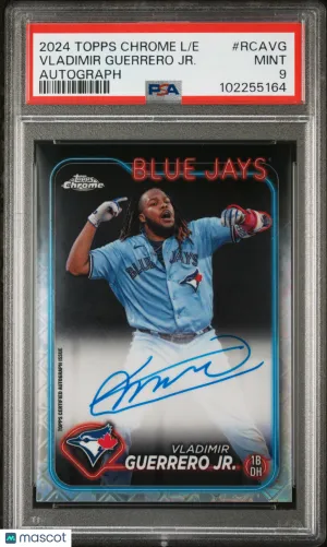 2024 Topps Chrome Logofractor Edition MLB Refractor Chrome Autographs Vladimir Guerrero JR. #RCAVG [Base] Insert PSA 9