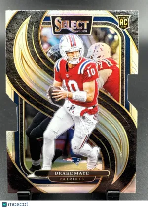 2024 Panini Select Drake Maye #113 Silver Prizm Die-Cut Parallel/Variety Rookie Base Set