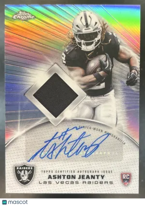 Chrome Ashton Jeanty Rookie Patch Autograph #RPA-AJ Las Vegas Raiders