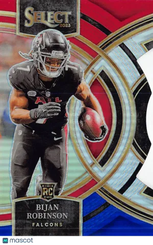 2024 Panini Select Bijan Robinson Red Blue Die-Cut Rookie RC #180 Atlanta Falcons
