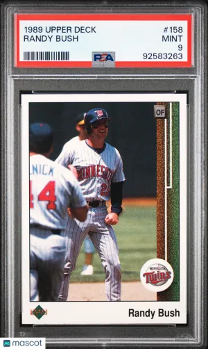 1989 Upper Deck Randy Bush #158 PSA 9