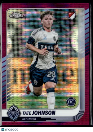 2025 Topps Chrome MLS Tate Johnson #142 Pink Refractor RC