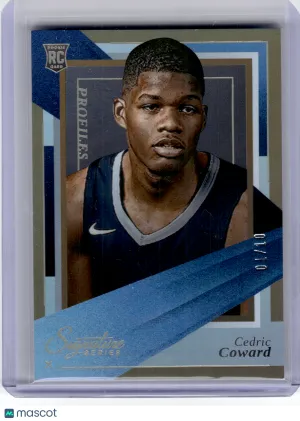 2025 Panini Signature Series Basketball Cedric Coward #20 Blue Profiles RC 01/10