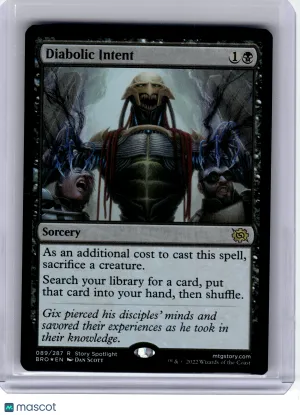 2022 MagicTG—Diabolic Intent #89 The Brothers' War—Rare Foil